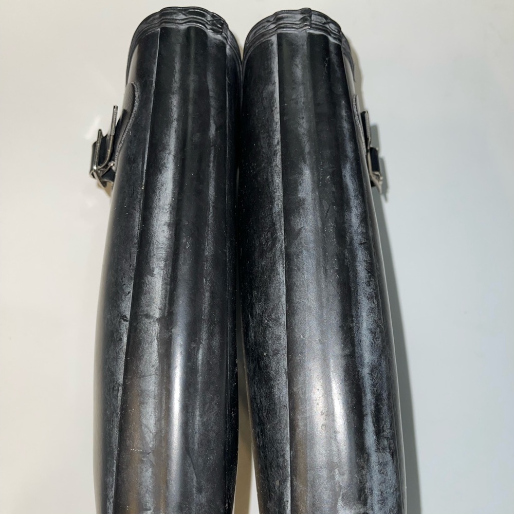 Hunter Rain Tall Boots Size 6 Black - Picture 6 of 6